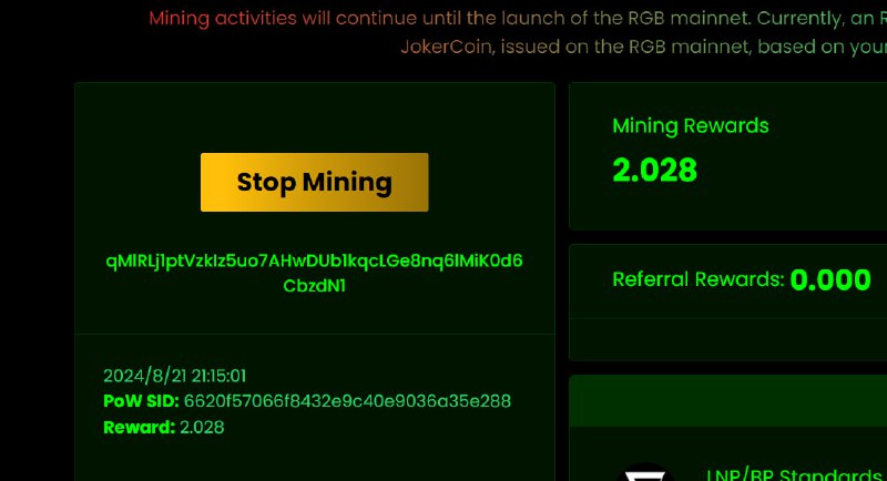 小丑Blockjoker主网已经上线，只需推特不吃配置，速挖！预计9月中旬发放，代币100%免费空投🤡这个小丑和dogs逻辑一致,有多个电脑的往死里挖就对了我12年前的笔记本已经再次出马搞起来了win电脑打开网页，授权推特连接，然后点击start mining后显示在挖了即可,大聪明别用VPS去弄会被删鸡的，用自己的电脑弄